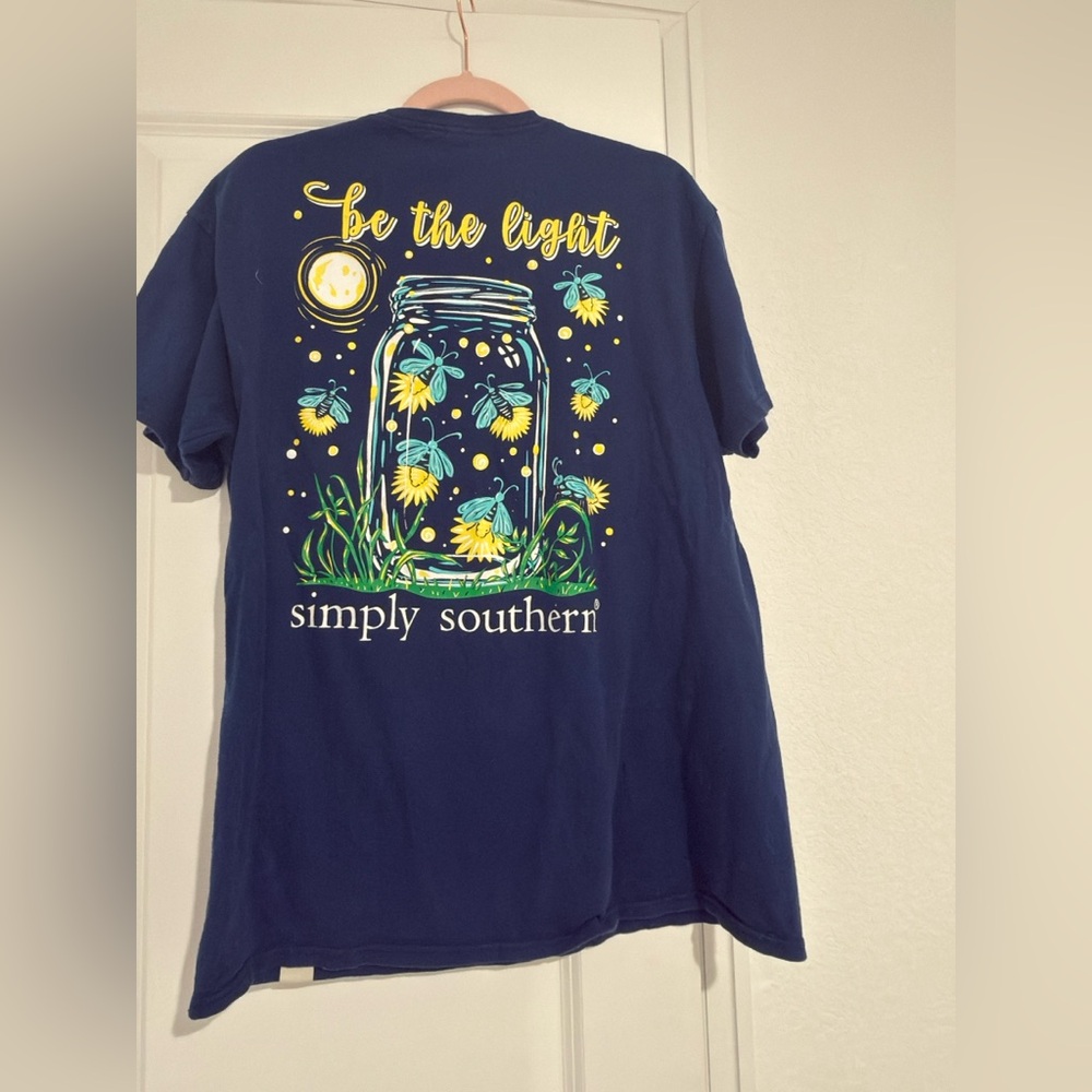 Simply Southern Kids Navy Tee with Firefly Design